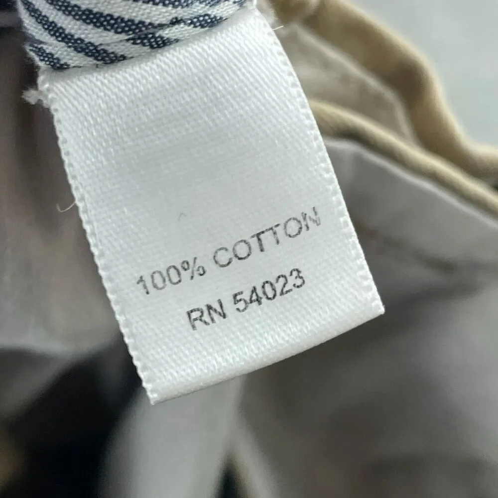 Banana Republic Gavin Chino Pants 33/32 Mens 100% Cotton Khaki 4532